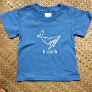 blue Kohola (humpback whale) kid's t-shirt