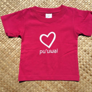 dark pink Puuwai (heart) kid's t-shirt