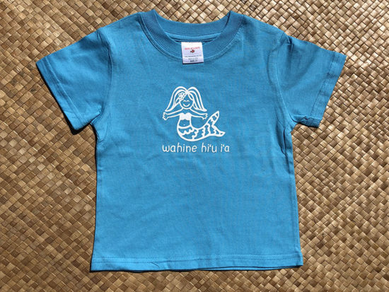 aqua mermaid hawaiian t-shirt