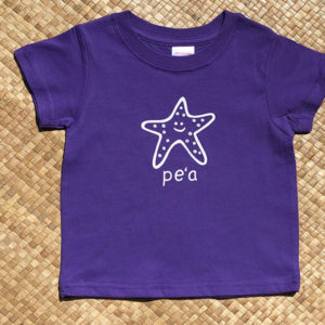 starfish design purple hawaiian t-shirt